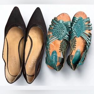 *TWOPAIRS*Franco Sarto Suede Heels & Aldo Teal Hauraches